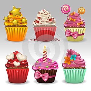 Cupcakes set