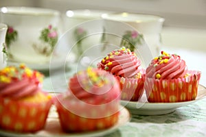 Cupcakes and tea