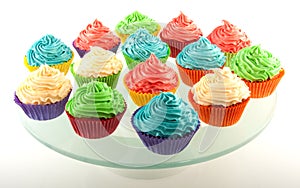 Cupcakes on tray