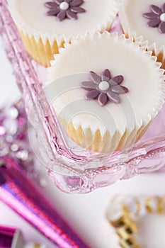 Cupcakes on a tray