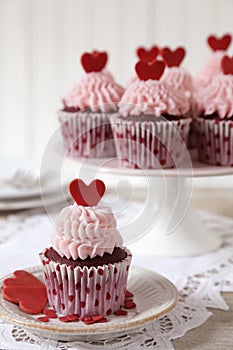 Cupcakes for Valentine`s day