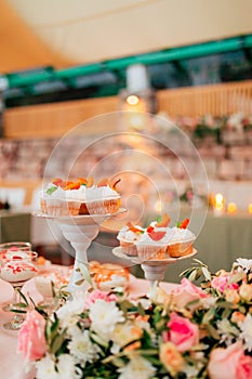 Cupcakes on a wedding table