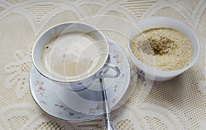 Cupful Of Milky Coffee photo