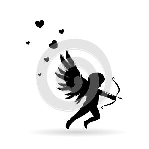 Cupid silhouette icon