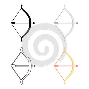 Cupid bow icon of vector illustration for web and mobile