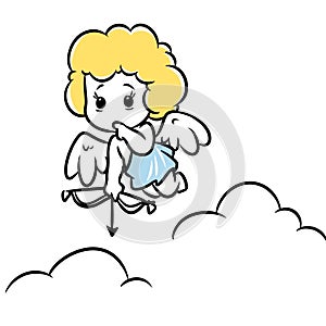 Cupid character angel love minimalism  cartoon