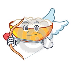 Cupid cottage cheese character cartoon