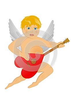 Cupid with guitar
