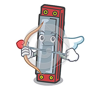 Cupid harmonica character cartoon style