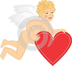 Cupid with heart