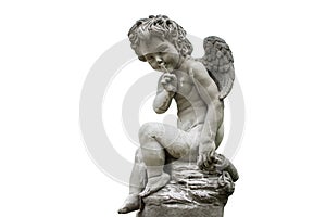 Cupid of love statue isolated photo