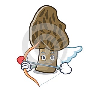 Cupid morel mushroom character cartoon
