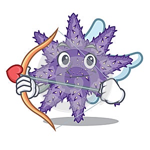Cupid purple starfish isolated with the mascot