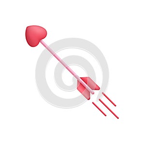 Cupid's arrow icon. Valentine's day concept. Arrow with a heart. Love icon