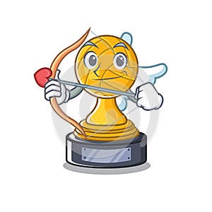 Cupid volleyball trophy isolated in the character photo