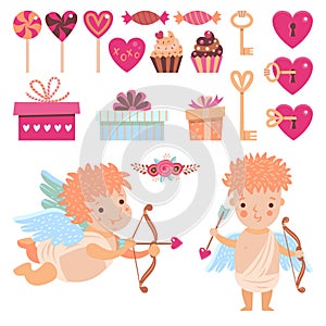 Cupids and decor for Valenines day