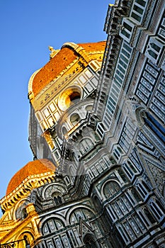 The Sunlit Dome and the Facade of Florence Cathedral, Tuscany photo