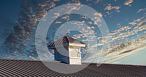 Cupola on Pier Roof at Dusk