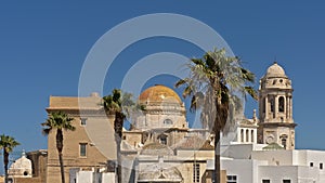 Cupola`s of the  Santa Cruz cathedral of Cadiz photo