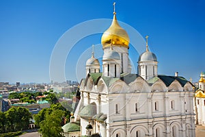 Cupola view of Patriarch's Palace, Moscow Kremlin