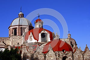 Cupolas of convento del carmen in morelia, michoacan, mexico photo
