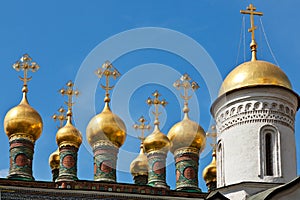 Cupolas of the Terem Palace Church, Moscow Kremlin, Russia photo