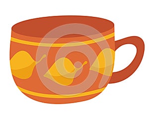 Cuppa. Cup of tea or coffee. Vector illustration isolated on white background.