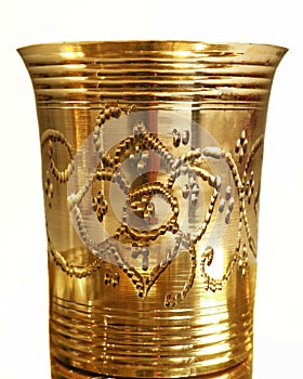 Cupper Glass with white background