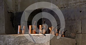 Cupper pots and pans in france photo