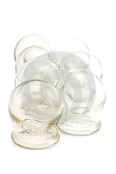 Cupping glass close up