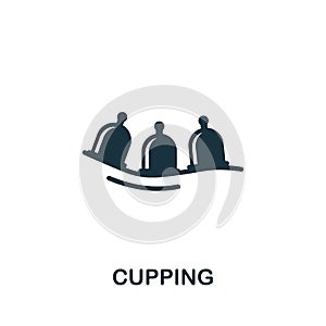 Cupping icon. Monochrome simple element from therapy collection. Creative Cupping icon for web design, templates photo