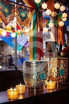 Cups and candles Mexican celebration, a vibrant fusion of tradition and festivity.