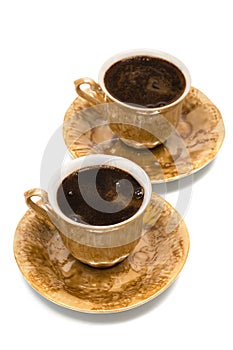 Cups from coffee