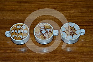 3 cups of Moca cafe photo