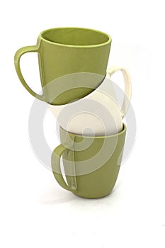 Cups with natural fiber handle for power photo