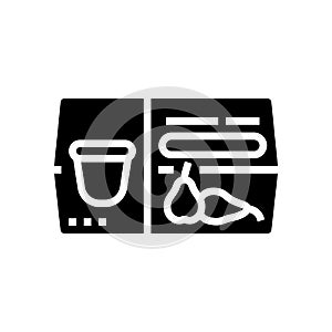 cups pear glyph icon vector illustration