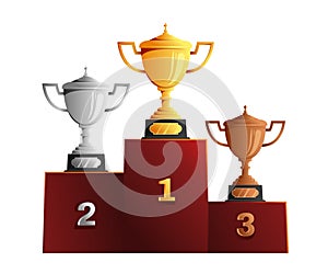 Cups On Podium Composition