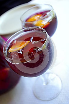 Cups with Sangria