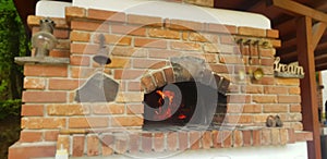 Cuptor pizza padure fire foc photo