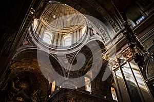 Cupula of Estrela Basilica in Lisbon, Portugal photo
