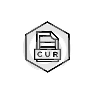 CUR File Document Icon vector set collection for web