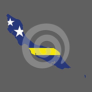 Curacao flag and map vector illustration