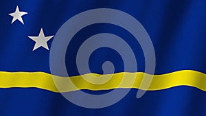 Curacao flag waving in the wind. Flag of Curacao images