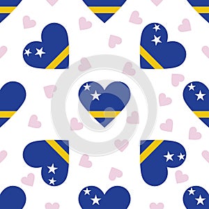 Curacao independence day seamless pattern.