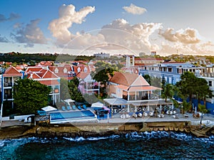 Curacao, Netherlands Antilles View of colorful buildings of downtown Willemstad Curacao Caribbean, Colorful restored