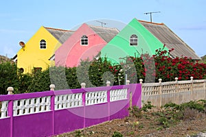 Curacao: Pastel coloured houses photo