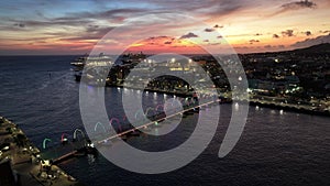 Curacao Skyline At Otrobanda In Willemstad Curacao.