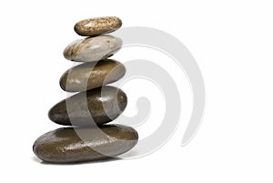Curative stones in zen balance.