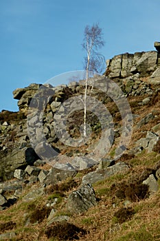 Curbar Edge, Peak District, Derbyshire,