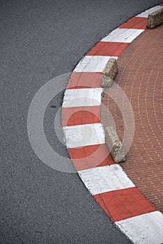 Curbs on formula one track